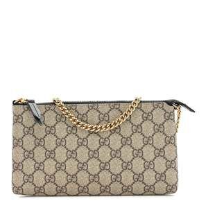 Gucci Gg Supreme Wrist Wallet Black #248774G10B